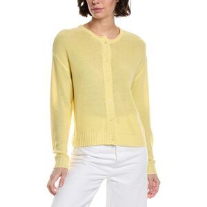 Metric Knits Womens  Linen Cardigan, Yellow